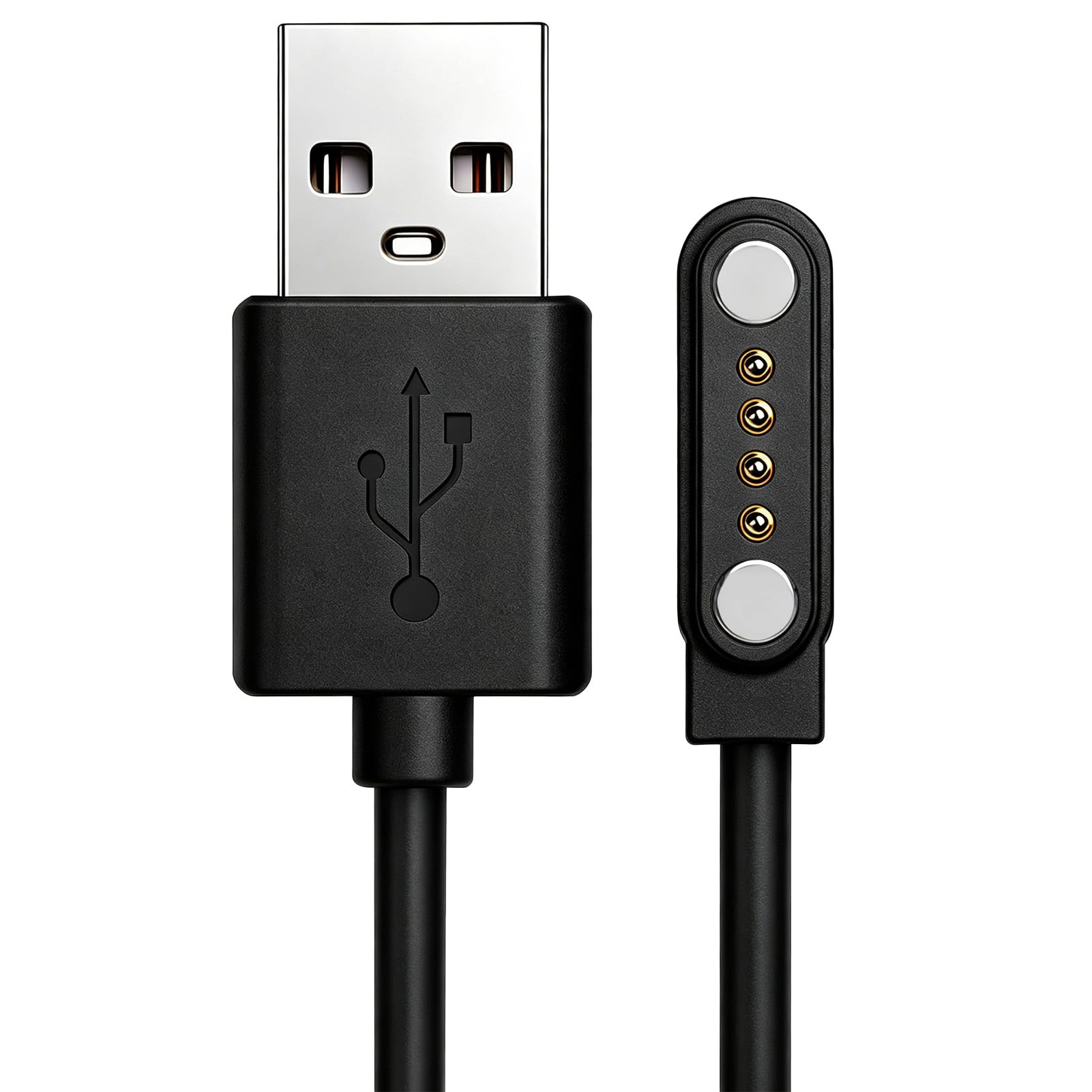 Cargador Reloj Inteligente Universal Magnético USB para Smartwatch 4 Pines 2.54mm | Cable de carga rápida USB para smartwatch reemplazo seguro