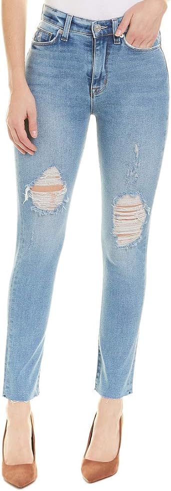 HUDSON Womens Zoeey High Rise Straight Crop 5 Pocket Jean