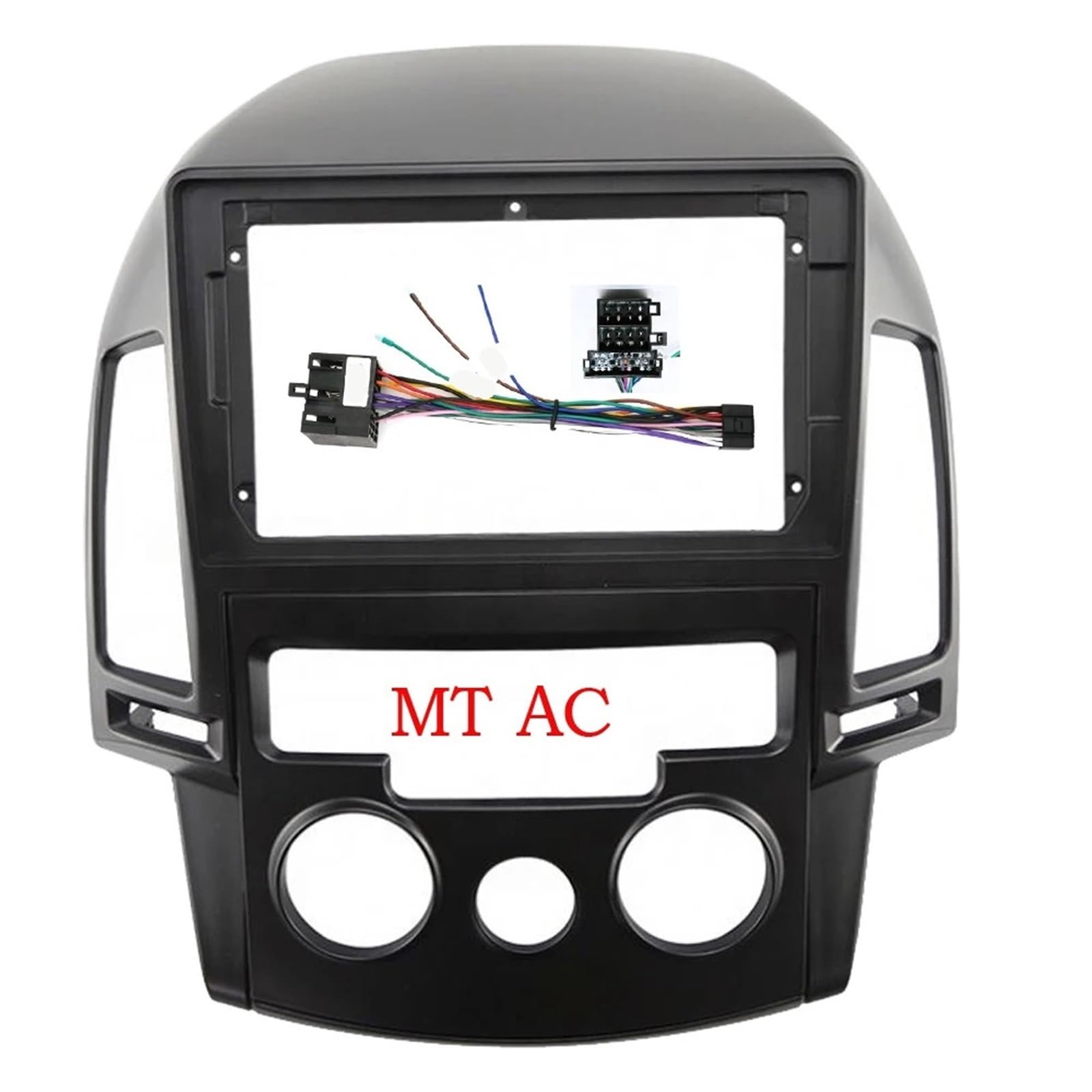 Compatible con Hyundai 2007-2011 Panel estéreo arnés Conector de Cable Cable de alimentación Adaptador Marco de Fascia de Radio de Coche Marcos para Dispositivos(AT 7INCH-178-102)