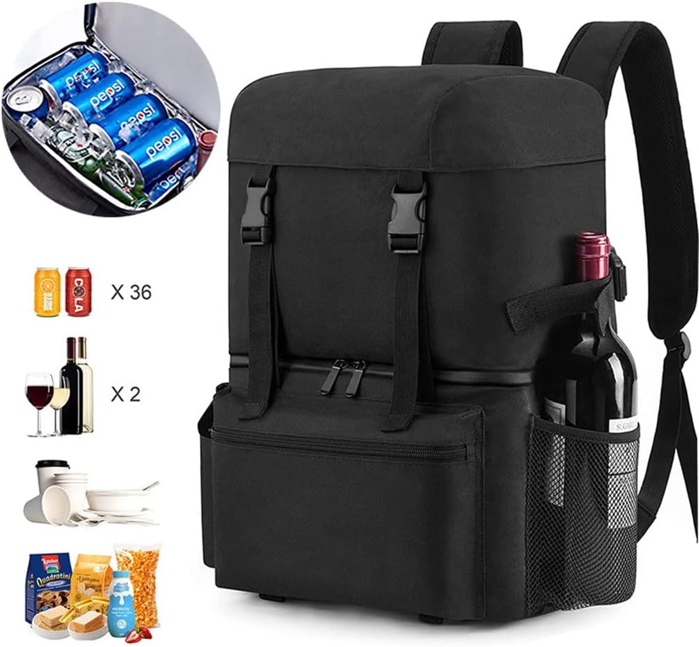 JSEIAJB Insulated Leakproof Cooler Bag Large Capacity Lunch Backpack Layer Dry Insulation Backpack Cooler