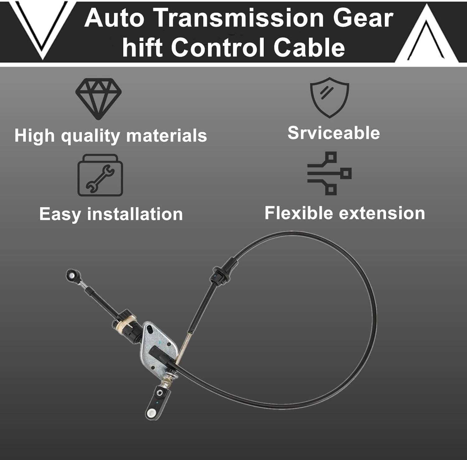 Auto Transmission Gear Shift Control Cable 52104060AG Compatible with Jeep Grand Cherokee 4.0L I6 2003 2004,Transmission Shift Control Cable Replace 52104060AG