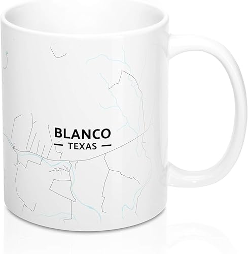 Blanco, Texas TX Map Mug (11 oz)
