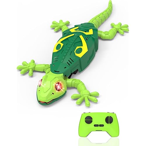 Wall Climbing Lizard,Wall Crawler Robot Gecko Remote Control,Floor Ceiling Crawling Electric Lizard Rc Car Toy,Cool Kids Toys,Christmas Birthday Gifts for 3 4 5 6 7 8 9 10+ Year Old Boys Girls Teens