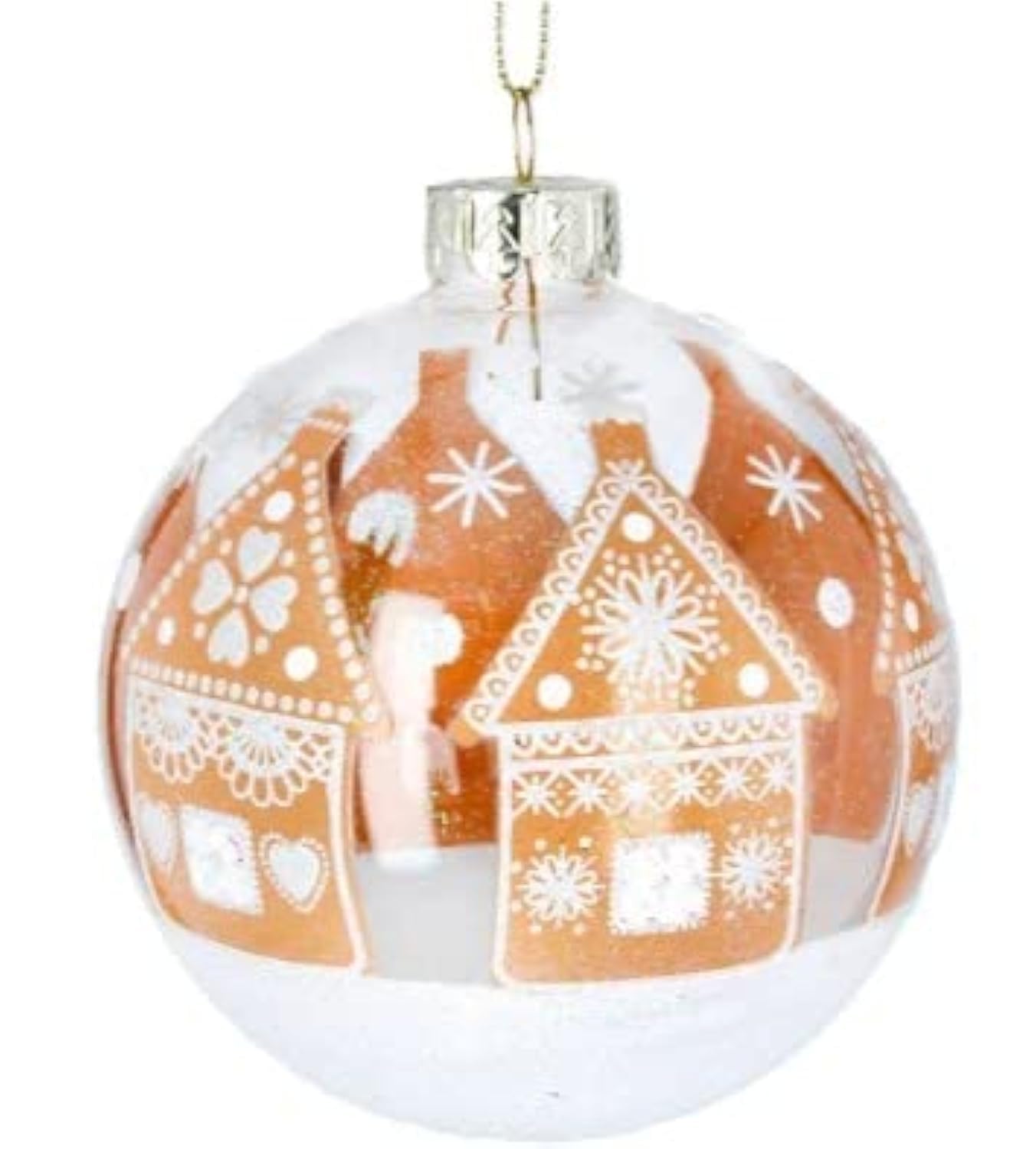 Glass Gingerbread House Bauble Hanging Christmas Tree Decoration Gisela Graham