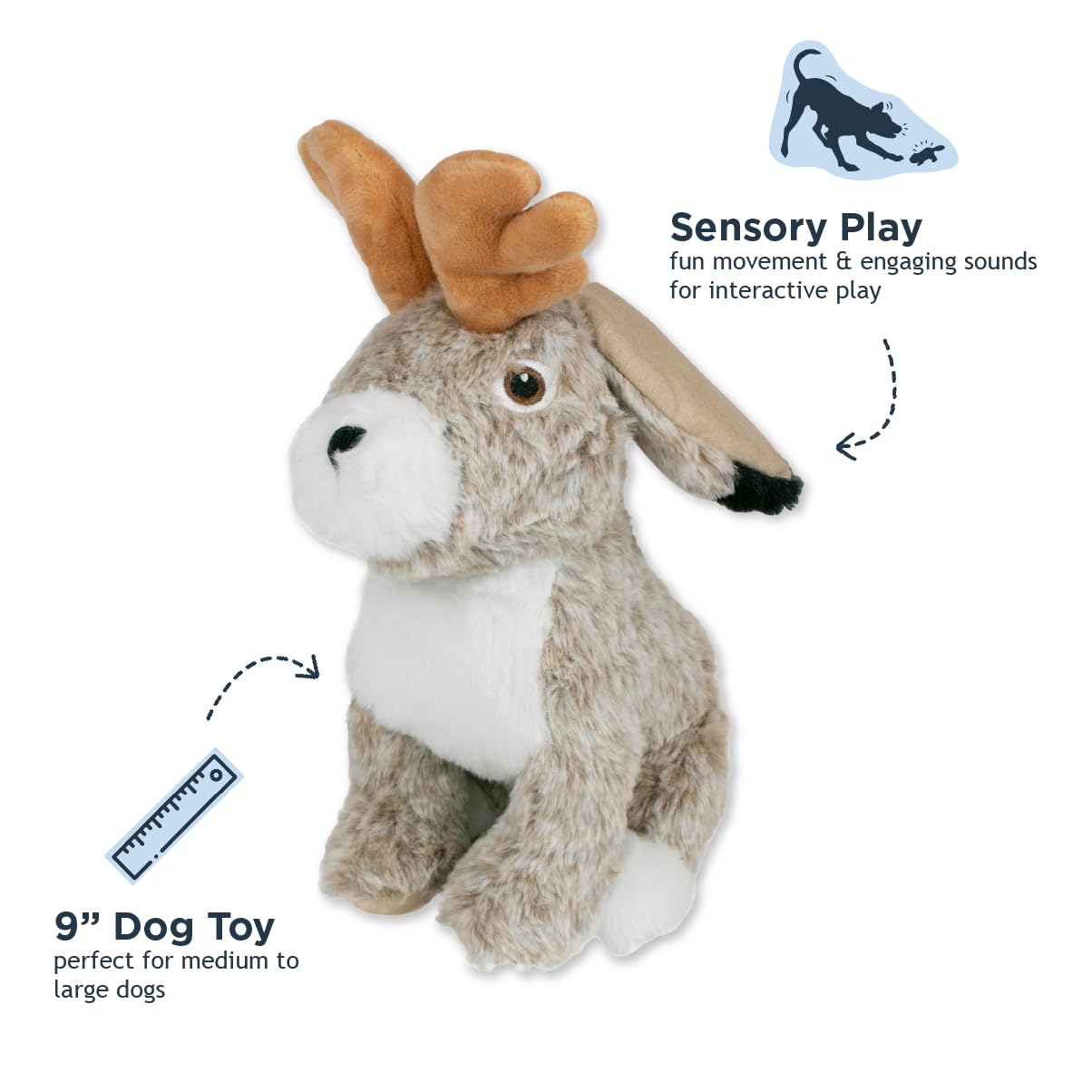 Amazon.com : Tall Tails Jackalope Plush Animated Moving Toy for