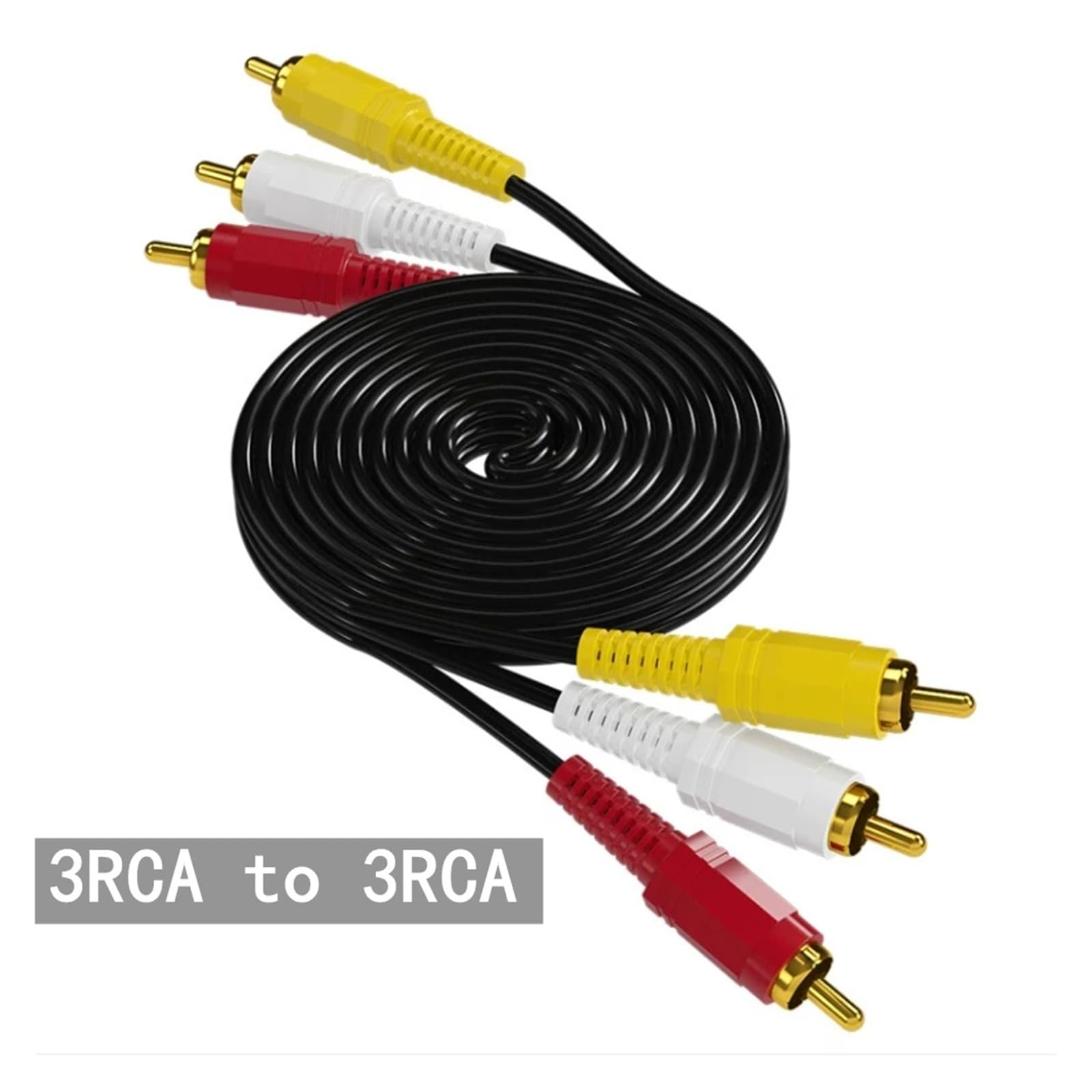 Cable De Audio Y Vídeo De 3,5mm A 3RCA A 3RCA, 3,5mm A 2RCA A 2RCA, Cable AV Chapado En Oro For Amplificador De TV, Altavoz De Cine En Casa(3RCA to 3RCA,9.2m)