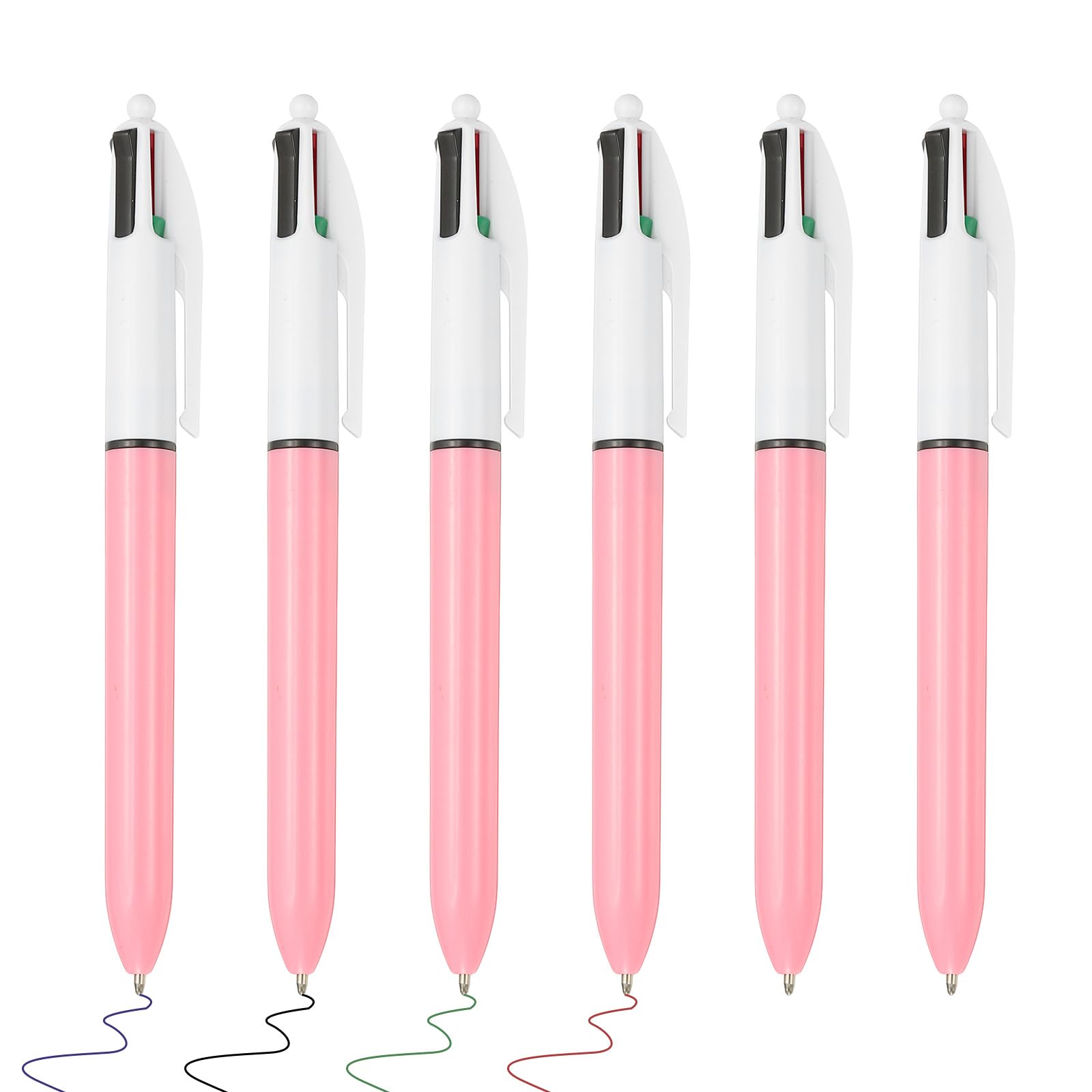 PATIKIL Veelkleurige balpen, 6 stuks 0,5 mm intrekbare