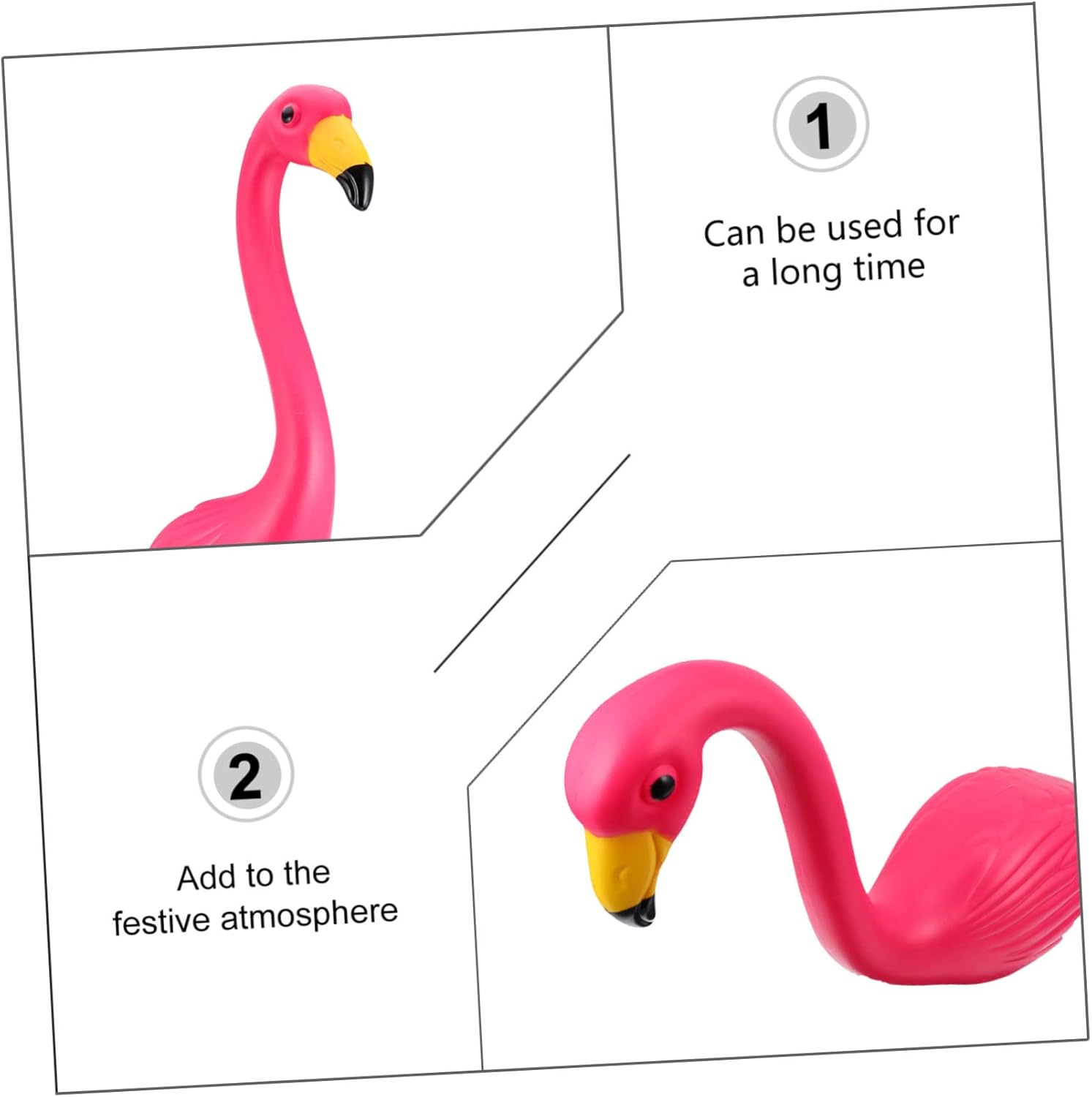 2pcs Pink Flamingo Lawn Stakes Lifelike Garden Decoration for Outdoor Spaces Durable Easy to Install Flamingo Decor for Patios Lawns and Yards