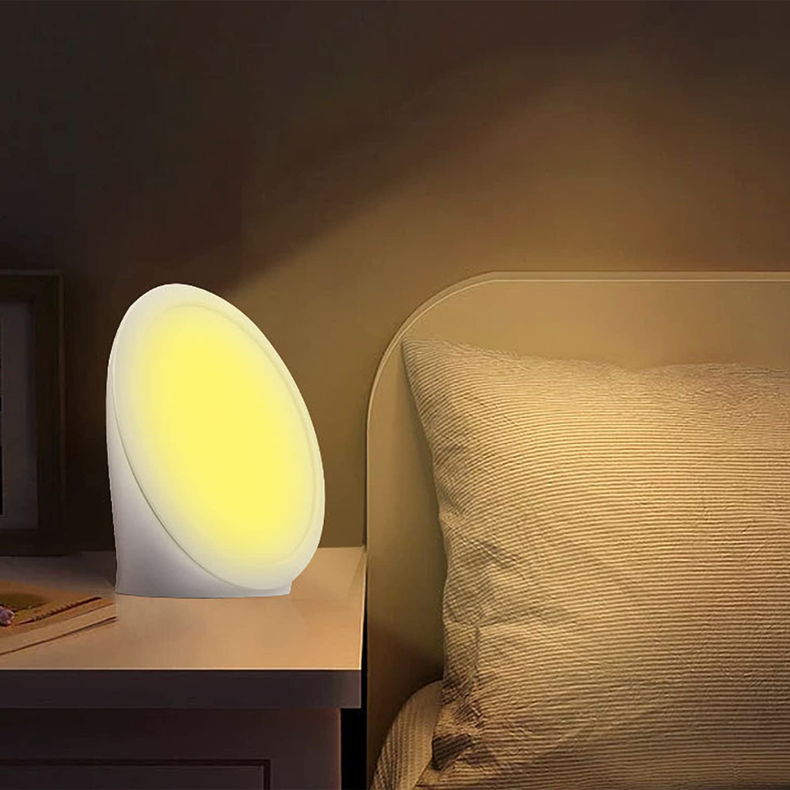 Lampe de thérapie LED, lumière LUX portable à spectre complet avec 5 niveaux de luminosité et 3 niveaux de température de couleur, contrôle de synchronisation, lumière du soleil bionique, pour l'ins