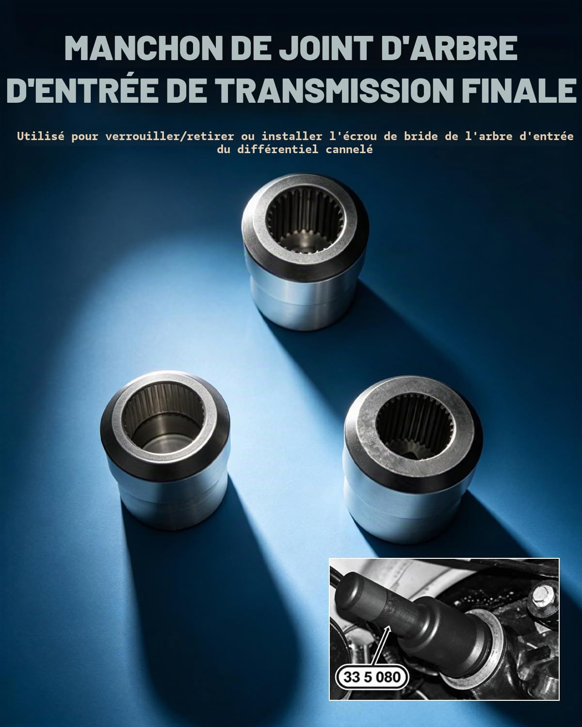 DPTOOL Kit d'outils de démontage d'installateur de différentiel d'essieu arrière Compatible avec BMW M2 M3 M4 M5 E70 E90 E91 E92 X3 X5 X6 RWD 4WD Série 7 Remplacez 335040 par Une Douille 27/37 Dents