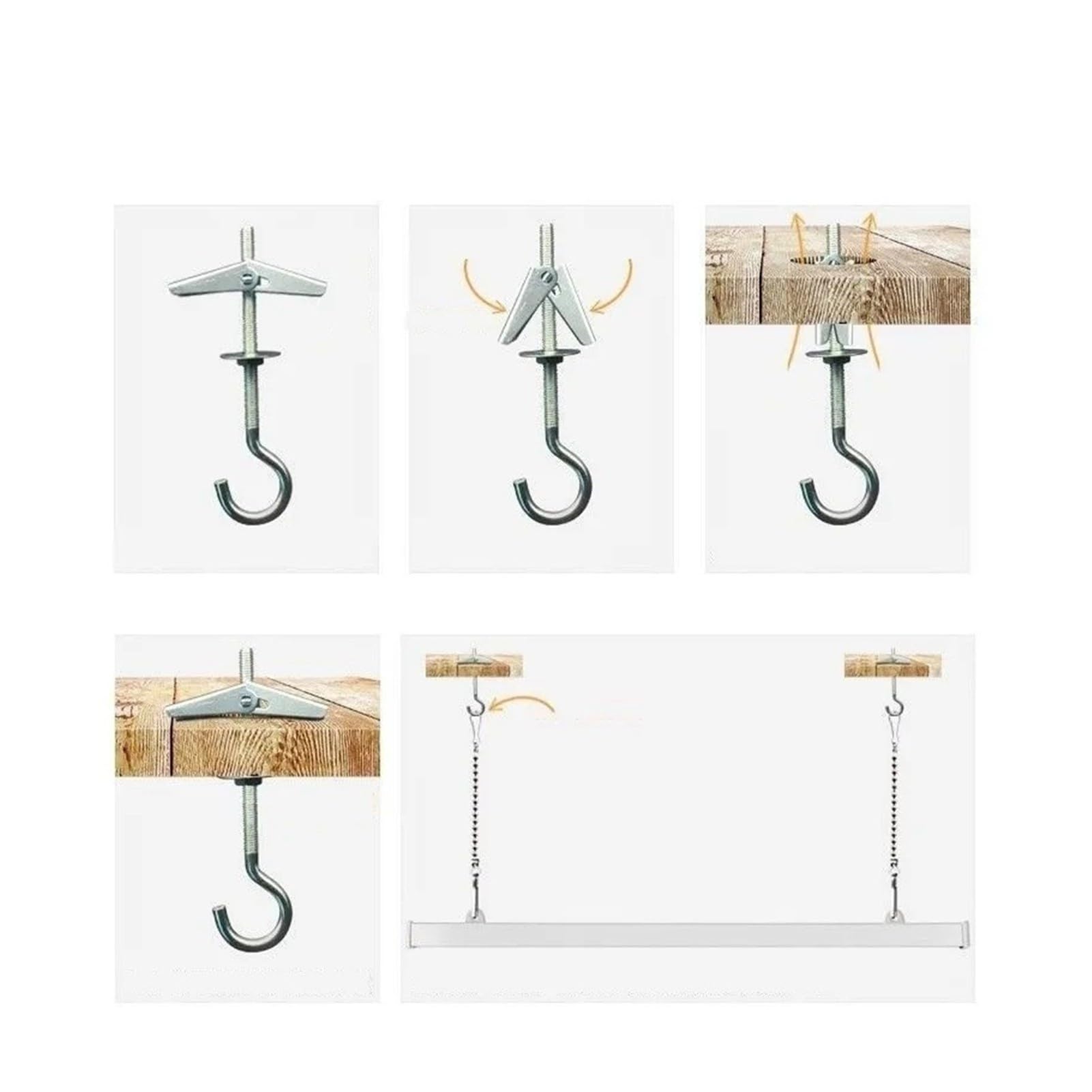 Kit Anclajes Pared Hueca For Panel Yeso, Gancho Techo