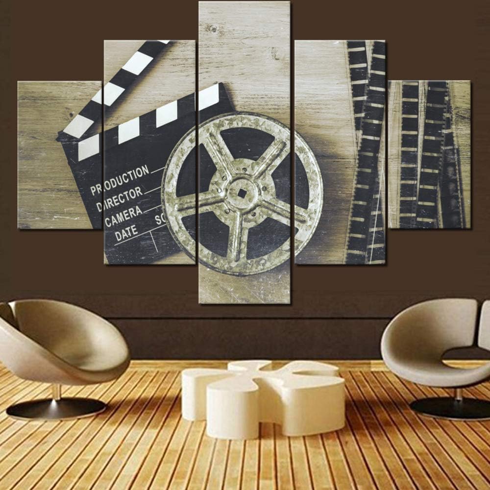 Black Friday Sale 2022 Large Movie Art Canvas Paintings Movie Clapper Board Wall Art Film Acessories Canvas Artwork for Bedroom Filmmaking Concept Pictures 5 Piece Framed Ready to Hang Posters and Prints(60''Wx40''H) Big Sale Large Movie Art Canvas Paintings Movie Clapper Board Wall Art Film Acessories Canvas Artwork for Bedroom Filmmaking Concept Pictures 5 Piece Framed Ready to Hang Posters and Prints(60''Wx40''H)