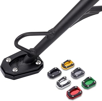 Motorcycle Kickstand Pad Side Stand Foot Extension Magnifying Plate Support for Kawasaki Ninja ZX-4RR Z400 Ninja400 Z500 Ninja500 Ninja500 Ninja 500 Ninja 500 Black