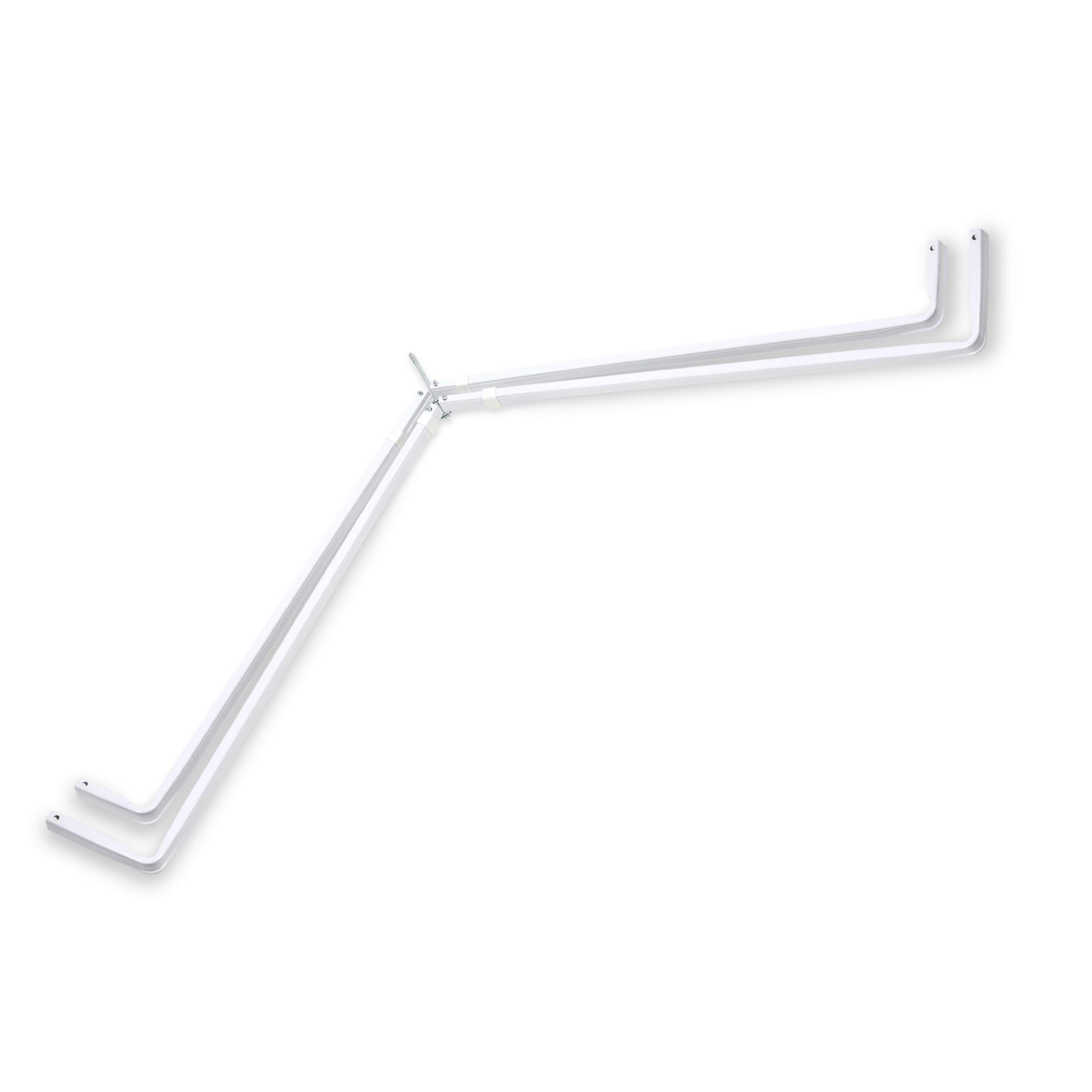 Rod Desyne Lockseam Triple Curtain Rod - Adjustable 84 To 120 Inches, Steel Rod With Brackets For Layered Window Treatments