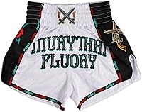 Vista 185 de Fluory - Pantalones cortos de lucha para muay thai, shorts de MMA, ropa de entrenamiento para lucha en jaula, grappling, artes marciales, kickboxing