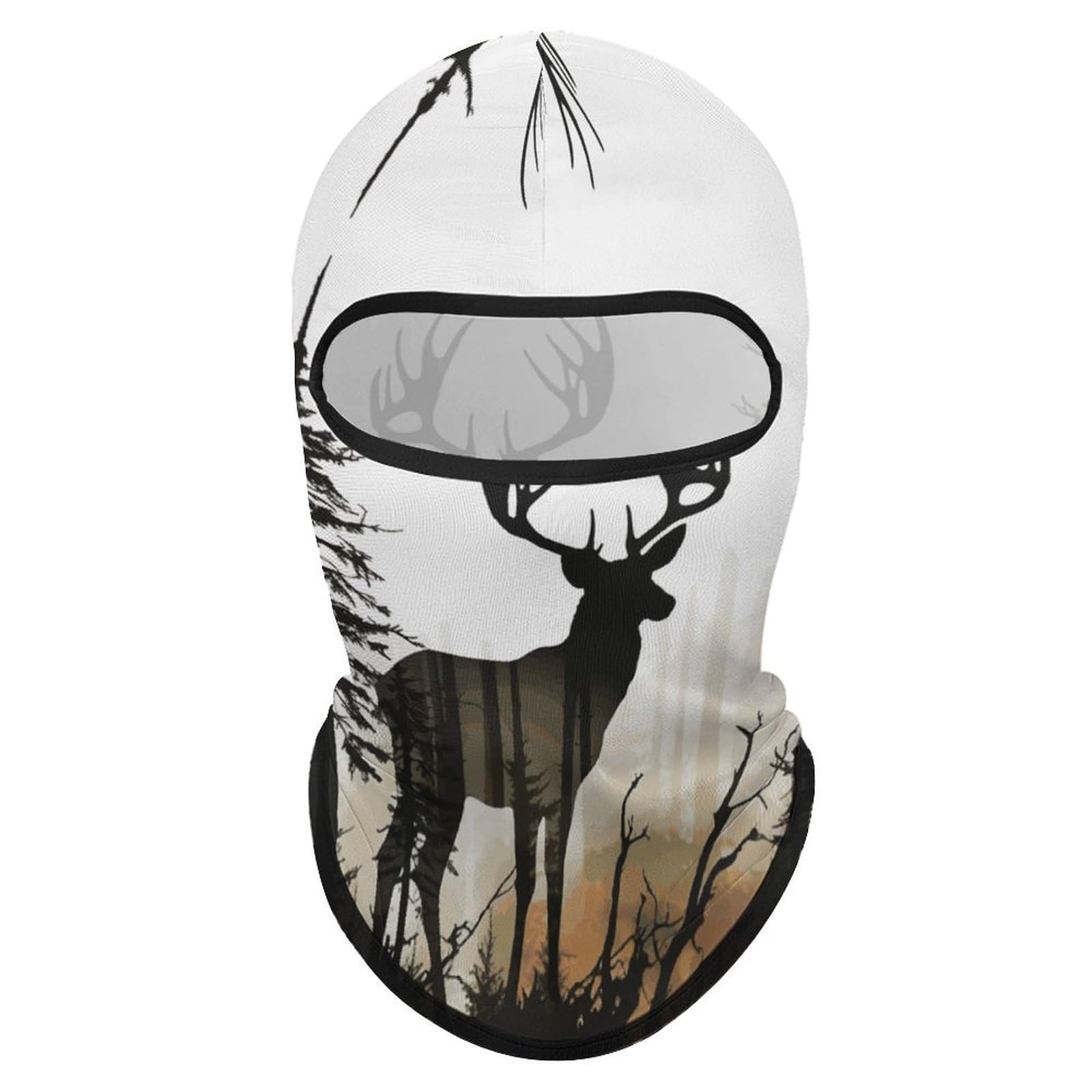 Llutsnth Unisex Deer Silhouette Balaclava Ski Mask Balaclava Face Mask Full Face Cover Sun Protection Hood Summer Cooling Neck Gaiter Cycling Balaclavas Uv Protector Sun Head Cover For Men Women