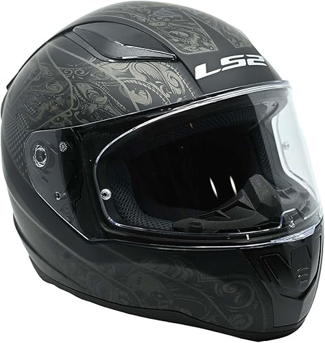 Miniatura 8 de LS2 Helmets Rapid II - Casco integral de motocicleta (Cripta negro mate - L)