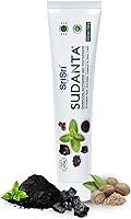 Vista 3 de Sri Sri Tattva Sudanta - Gel de pasta de dientes de carbón - SLS, pasta de dientes a base de hierbas sin flúor con neem y hierbas ayurvédicas