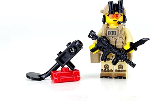 Battle Brick Minifigura personalizada EOD Especialista en eliminación de artillería explosiva | Minifig militar genuina | Empaquetada en los Estados
