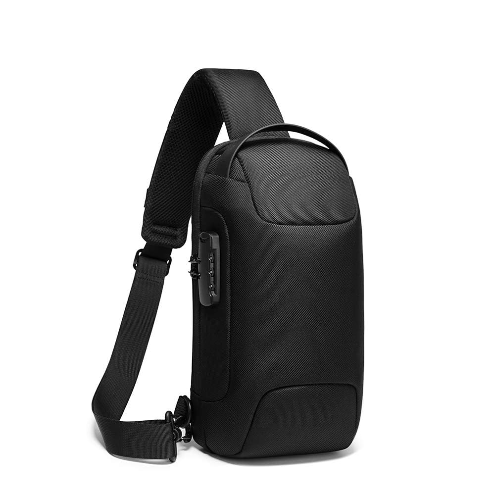 Black Waterproof Sling Cross Bag | Multipurpose Crossbody Shoulder Bag | Lightweight Travel, Office & Everyday Carry Bag-image-33