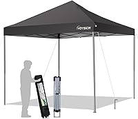 Vista 9 de Tienda de campaña desplegable de 10 x 10 pies con pierna inclinada, refugio solar instantáneo al aire libre, color blanco, incluye 1 bolsa