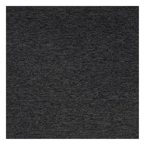 SUNNYNEST 20PCS Carpet Tiles 50×50cm Heavy Duty Non-Slip Modular Floor Tiles Square Carpet Rugs for Office Bedroom Living Room Kitchen & Bathroom (Black)