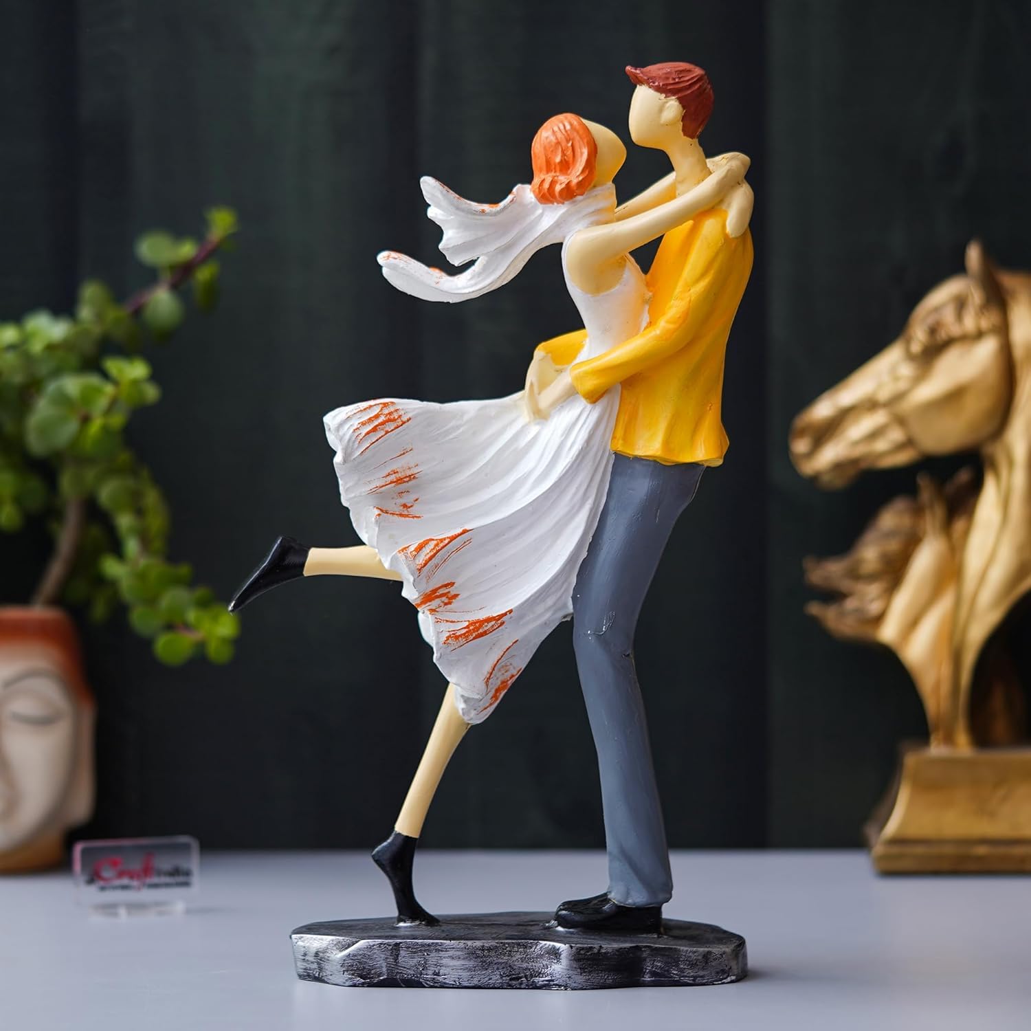 Statue de couple dansant de tango amoureux pour décoration de maison moderne