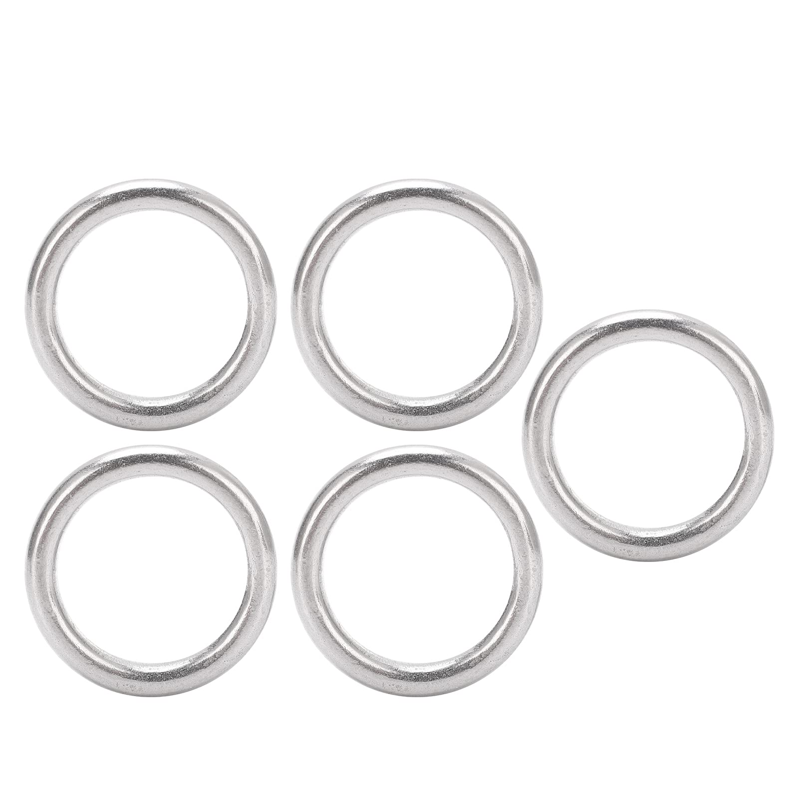 Folany Welded Round Ring, Rustproof Seamless Marine Grade O Ring Accurate Polishing for Diving for Sailing for Luggages(4 * 20mm)