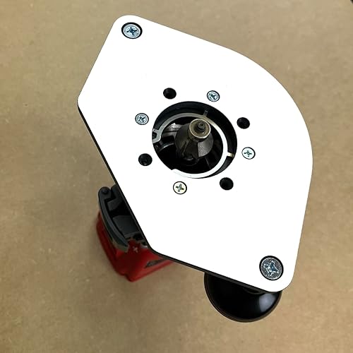 Miniatura 4 de Woodhaven 8371 TrimCompactPalm Router Placa base con agujero de 2 pulgadas para enrutadores compactos Milwaukee M18 Fuel , blanco sólido duradero