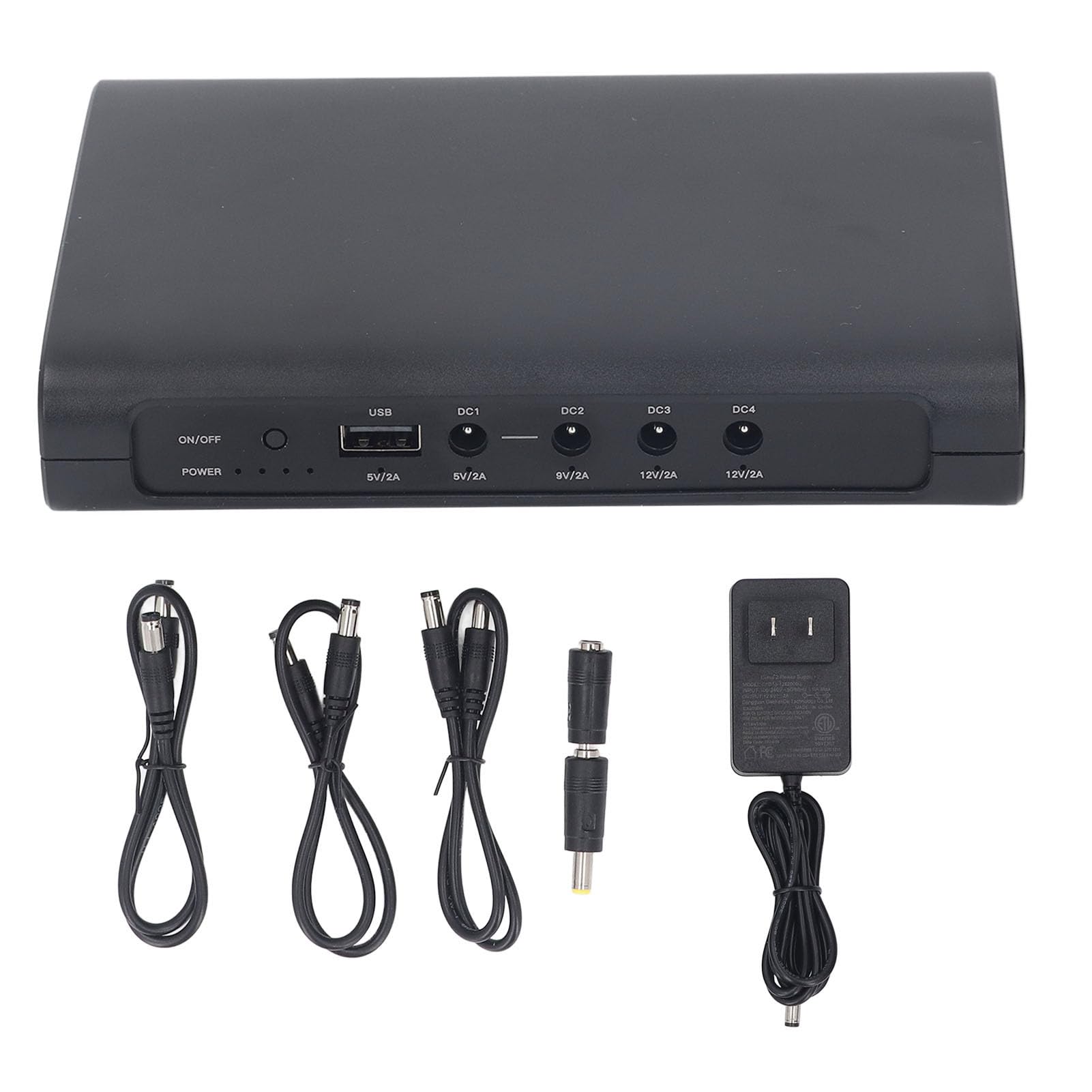 Zasilanie Akumulatorowe Mini UPS, Zasilacz Awaryjny Mini UPS 27000 Zestaw Akumulatorów Zapasowych o Napięciu 5 V 9 V 12 V 2 A, do Routerów Modemy Aparaty Smartfony (wtyczka UE)