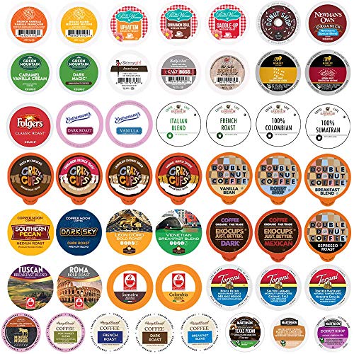 Crazy Cups Perfect Samplers Premium Coffee, Variety Pack, 50 Count