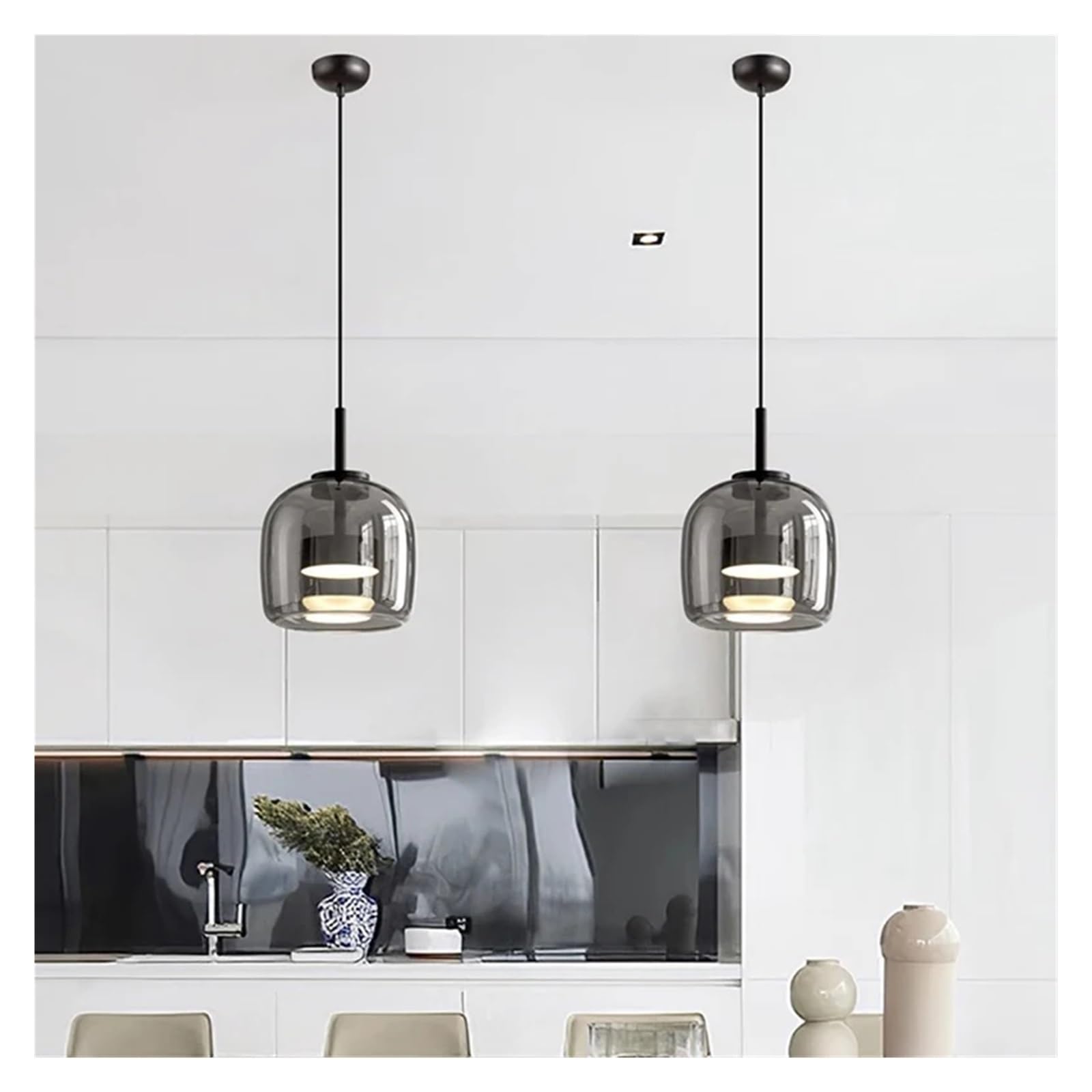 Suspension LED de plafond pour illuminer votre îlot de cuisine avec style