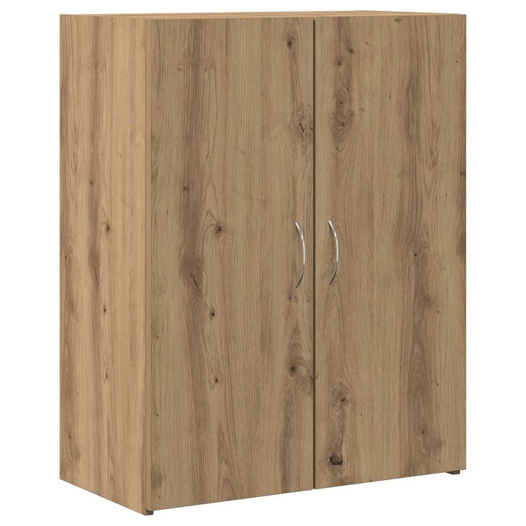 Armadio da ufficio con scaffale, in legno anticato, 70 x 32 x 77,5
