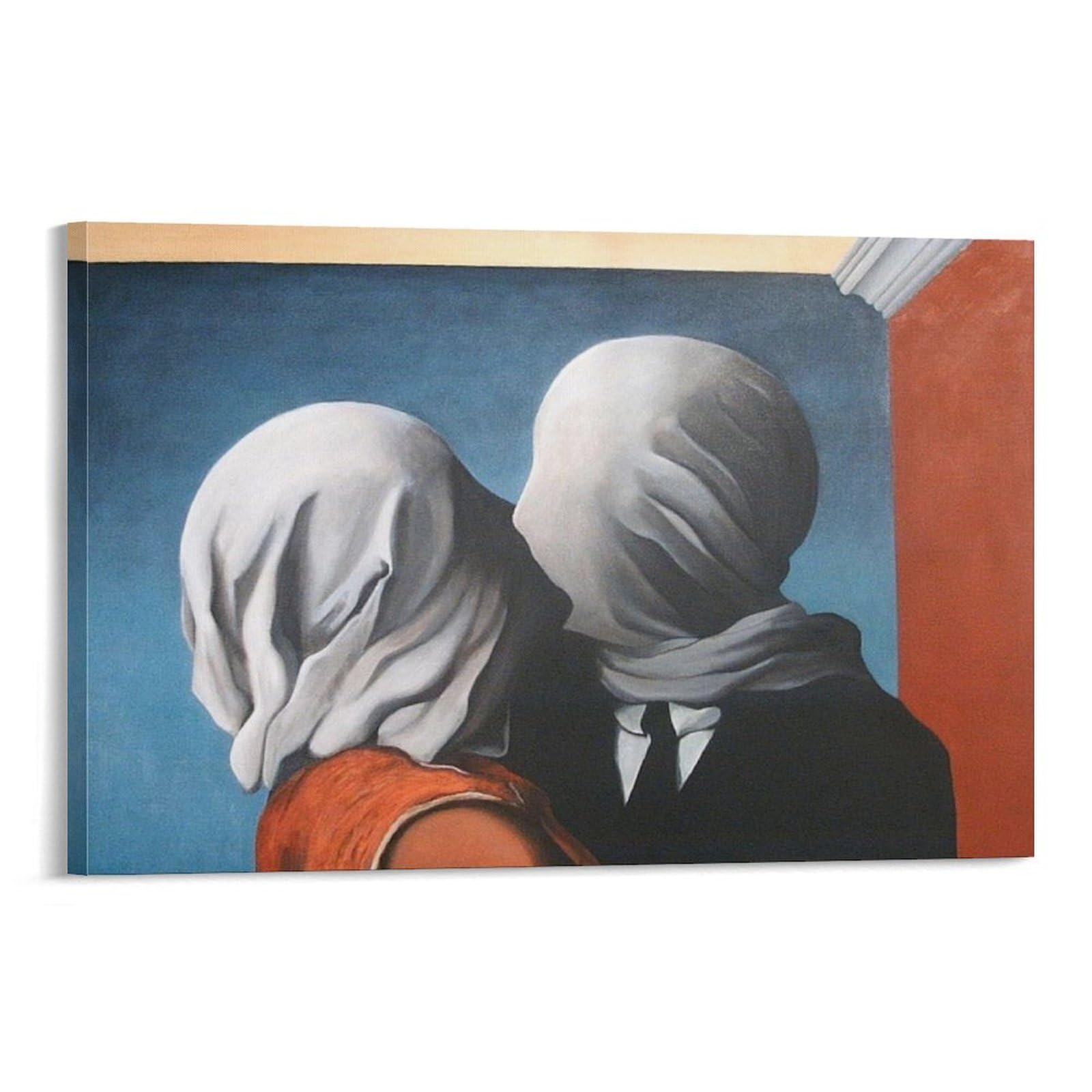 ルネ・マグリット　恋人たち René Magritte ポスター Amazon.co.jp: Rene Magritteルネ・マグリット《恋人たち》ポスター