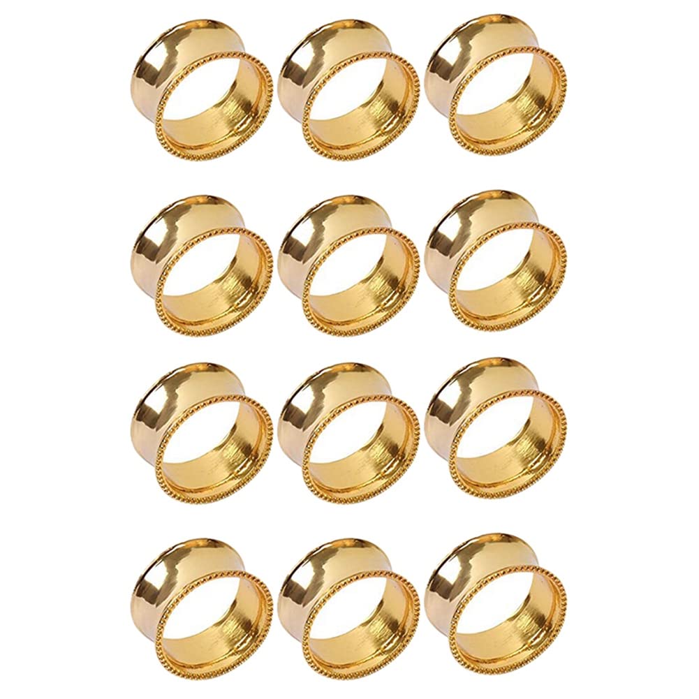 Hndhbfgrt 12 Pcs Napkin Rings Set Dining Table Setting Bridal Napkins Rings Glossy Napkin Holder Adornment