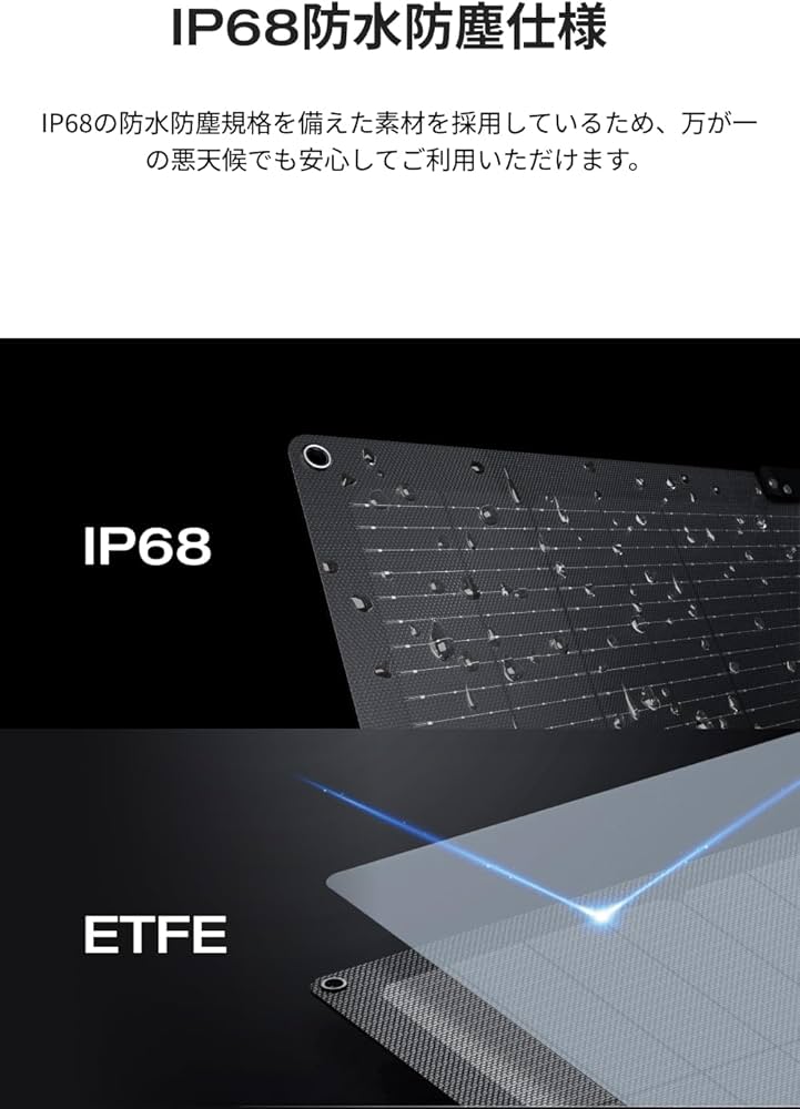 EF ECOFLOW 220W片面ソーラーパネルGen2 N型ソーラーセル