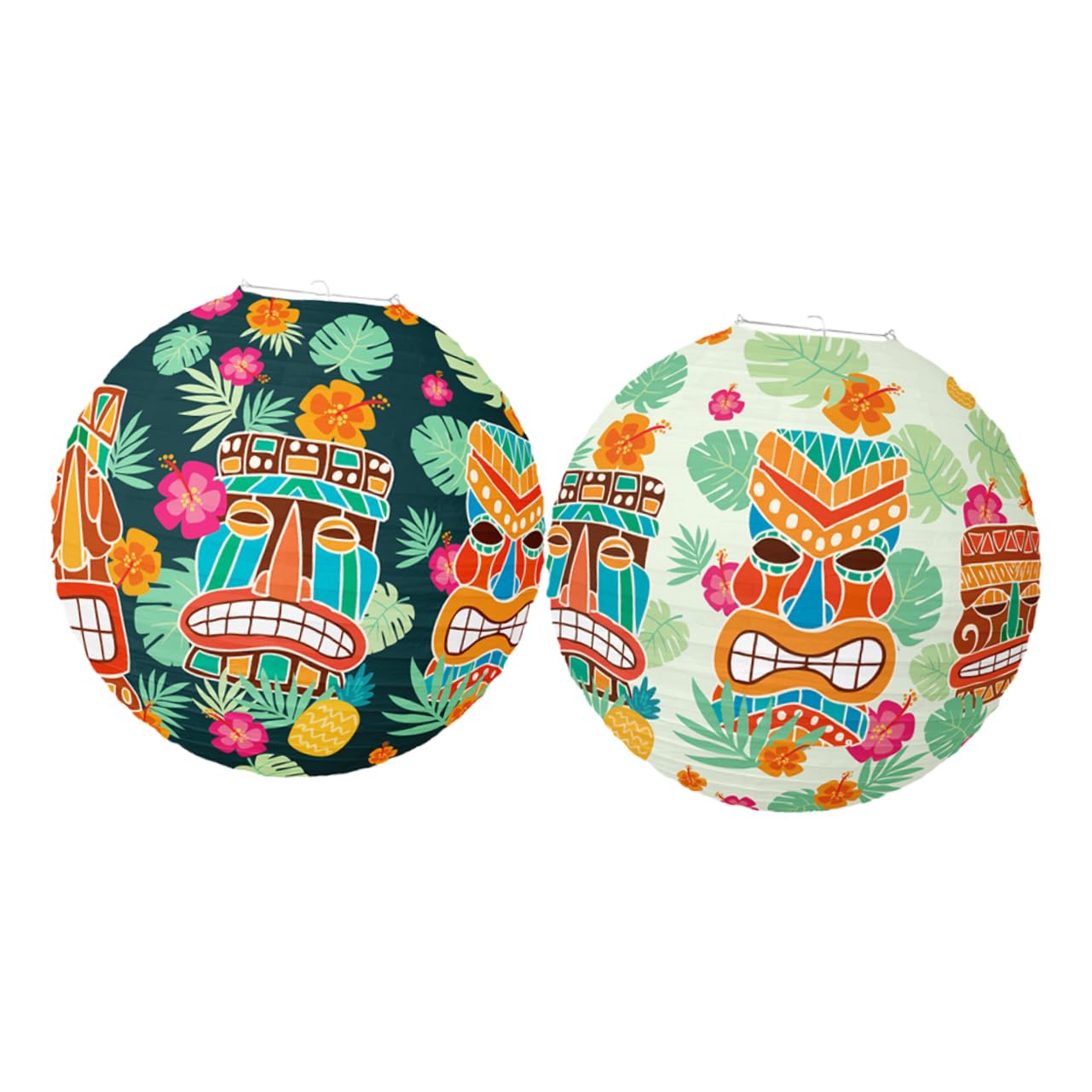 DOITOOL 3 Sätze Hawaiianische Partydekorationen Sternenpapier Couplet Lüfter Chinesisches Neujahr Deko Hawaii Party Dekoration Laterne Tropische Partydekorationen Eisendraht 2 Stück * 3