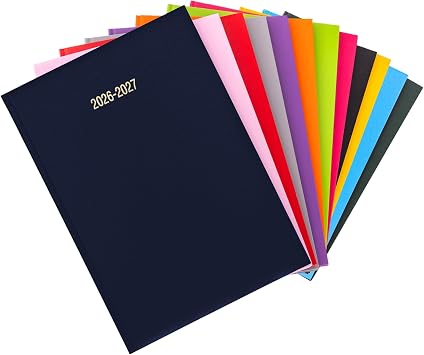2026 2027 Academic Diary A4 Week to View - Mid Year Hardback Planner from August 2026 to July 2027 - Large Weekly Organiser for Student Teacher School Navy
