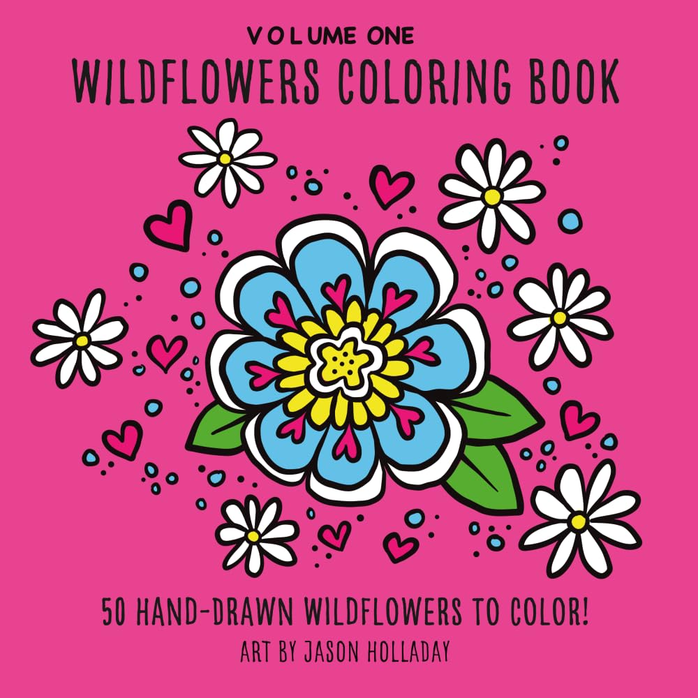 WildFlowers Coloring Book: 50 Wildflower Designs to Color | A Relaxing Floral Coloring Book