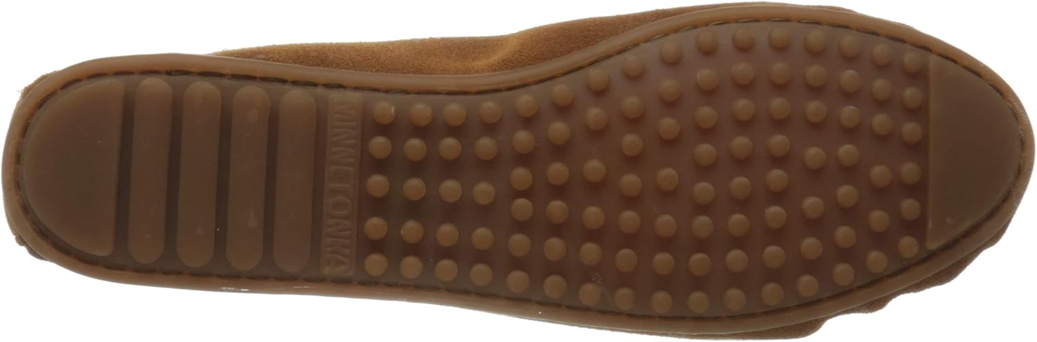 Minnetonka Women's Kilty Hardsole Moccasins 8 Wide Brown