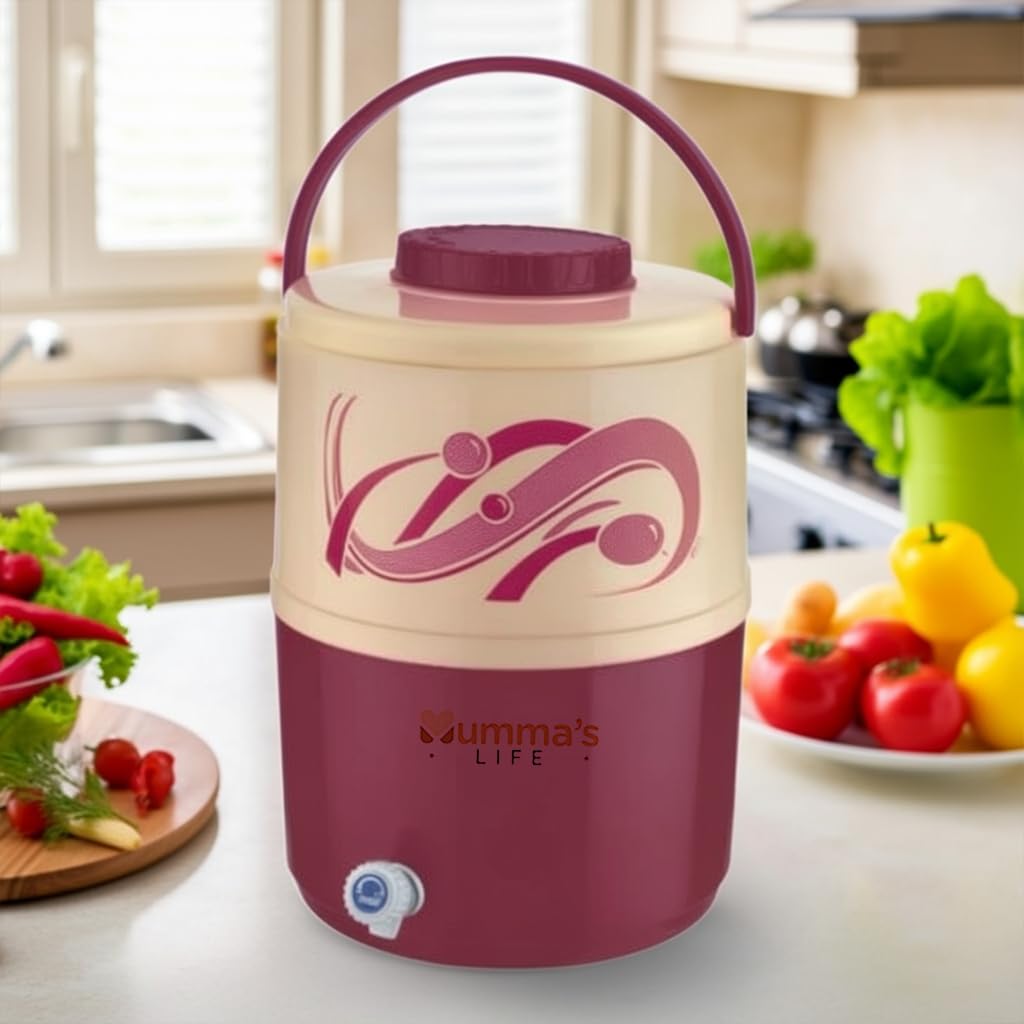 Mumma's LIFE Plastic Water Jug | 1 Piece | Food Grade | Easy to Carry | BPA Free | Ideal for Travel | Picnic | Homes | Office (Brown, 5Litre) 2
