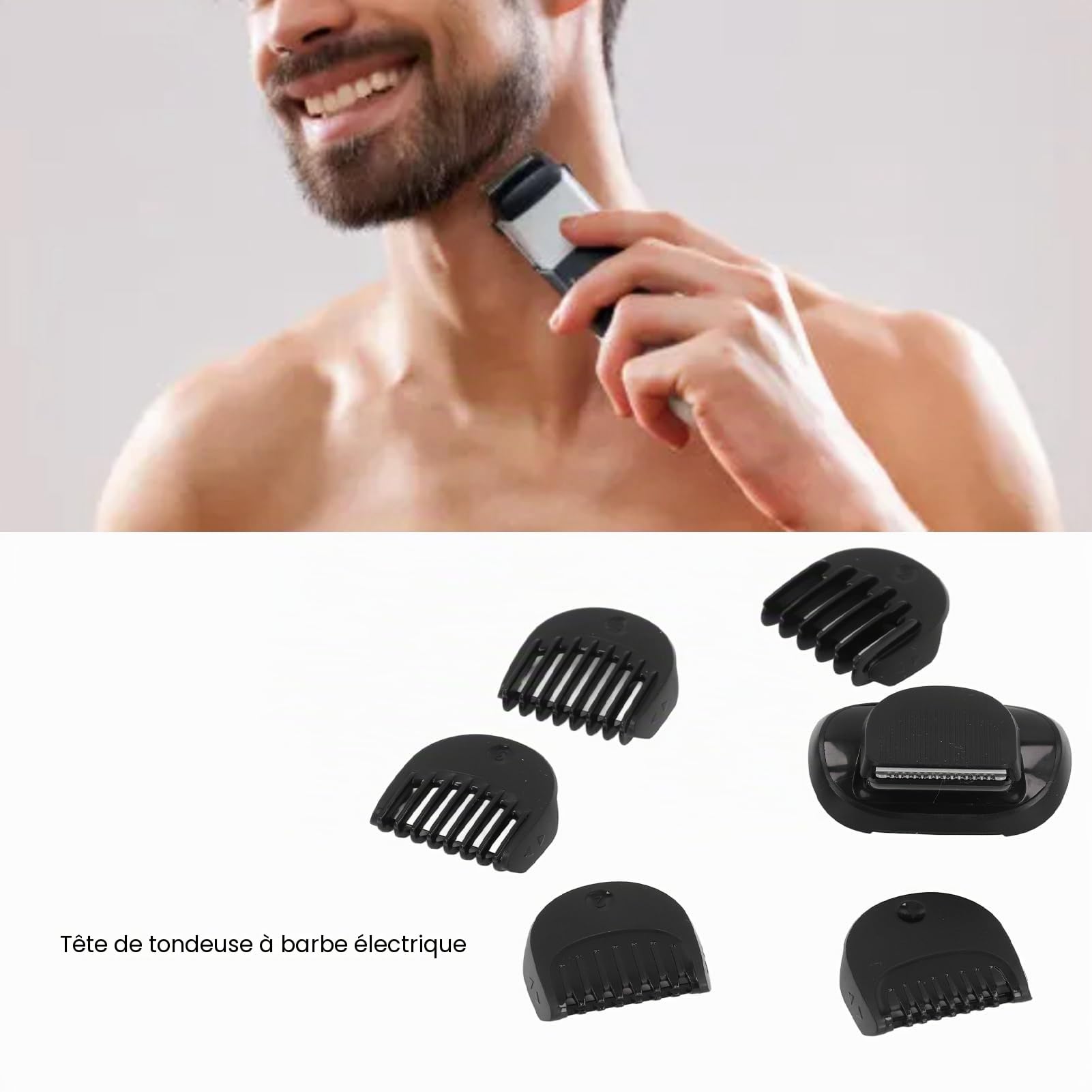 Accessoire de tondeuse à barbe électrique pour série 5 6 7 5018s 5020s 5035s 5049cs Tondeuse de rechange avec tête de peigne de 5 pièces, peignes de guidage de rasoir de rechange