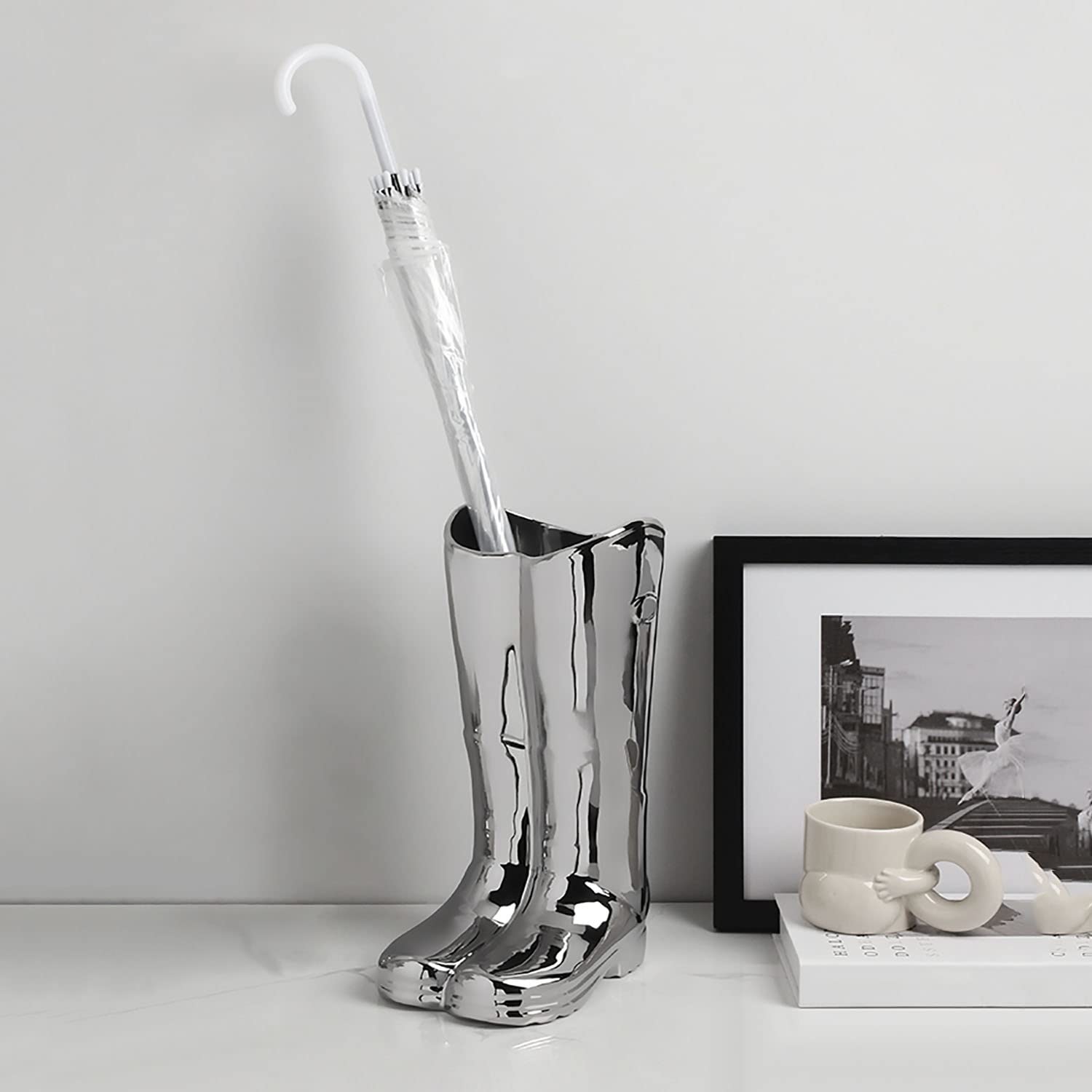 Porte-parapluie créatif en céramique vintage pour sublimer l'entrée de votre maison