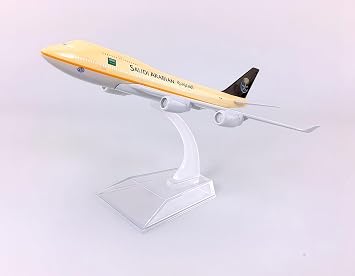 Saudi Arabian B747 Airplane Model Diecast Metal Alloy 1:400 Scale Display Collectible Gift Ornament for Desktop