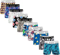 Kit 10 Cuecas Boxer Infantil Juvenil Microfibra Estampada Conforto Meninos