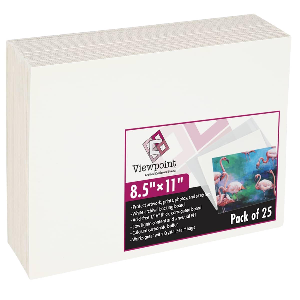 Viewpoint Acid-Free Foam Backing Board 25-Pack - 1/8" Thick For Picture Framing & Photo Display