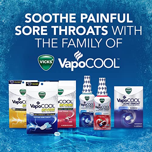Vapocool Severe, Medicated Drops, Menthol Soothes Sore Throat Pain Caused By Cough, Winterfrost Flavor, 225 Drops (5 Packs Of 45) #TOP7