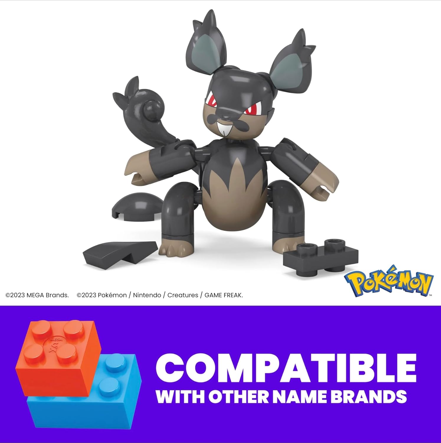 MEGA Pokémon Alolan Rattata Building Toy Kit, Poseable Action Figure (29 Pieces) for Kids