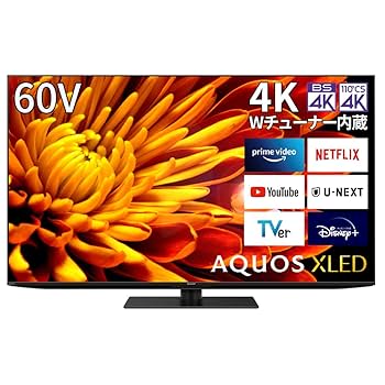 シャープ 60V型 4K 液晶テレビ Android TV 4T-C60AJ1 シャープ 4T-C60EN1 液晶テレビ AQUOS 4K 60V型【DD】 | ヤマダ