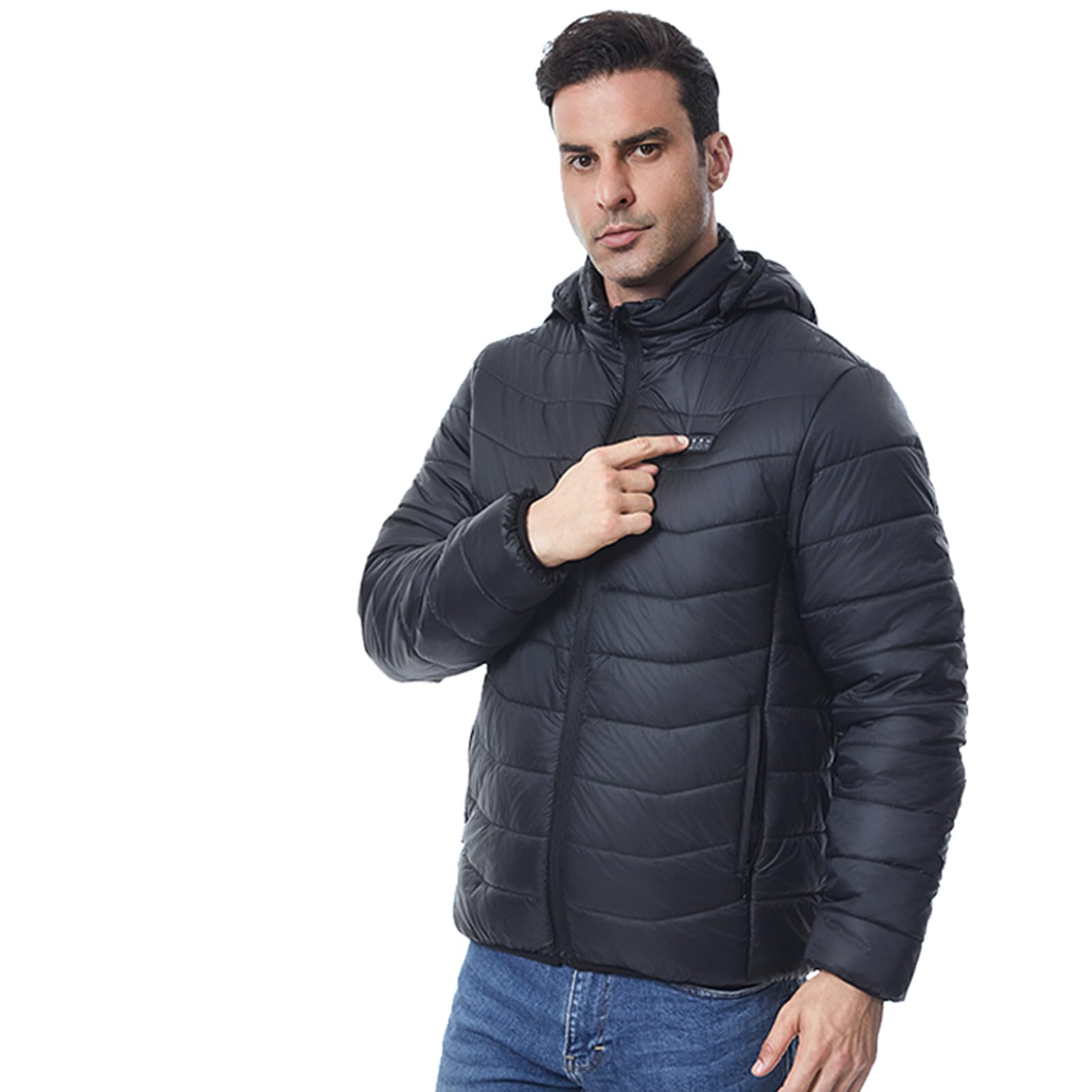 mingzhe Chaqueta Térmica para Hombre de 27 Zonas — Abrigo Térmico y Ropa Calefactable con Control de Temperatura 3 Niveles y 4 Zonas Control — Abrigo Invierno Ligero con